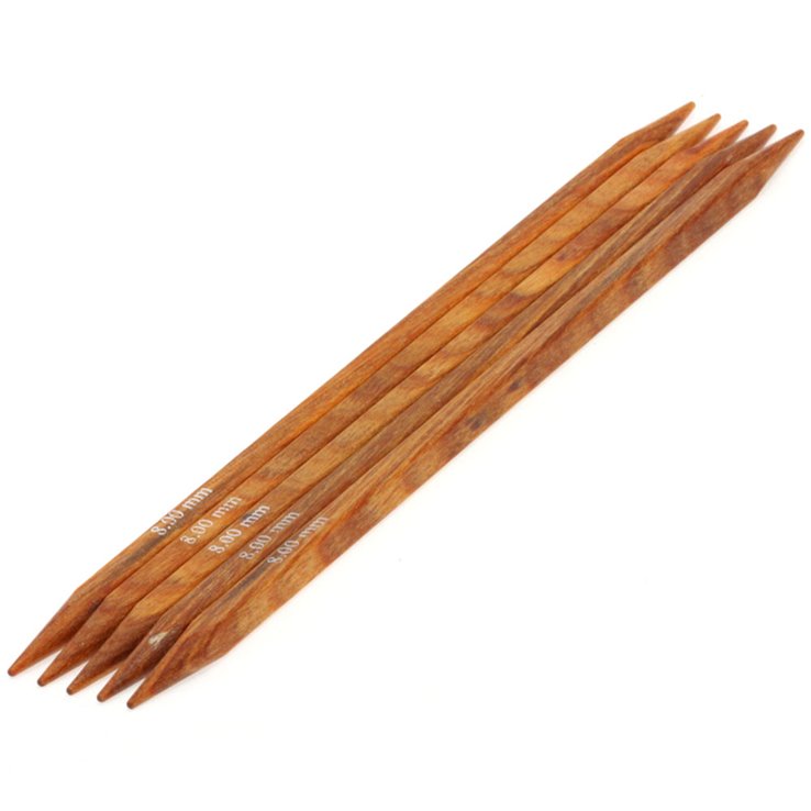 Lana Grossa Strumpfstricknadel Design-Holz Quattro St. 8,0/20cm