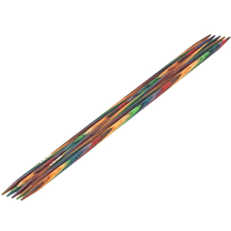 Lana Grossa Strumpfstricknadel Design-Holz Multicolor St. 4,5/20cm