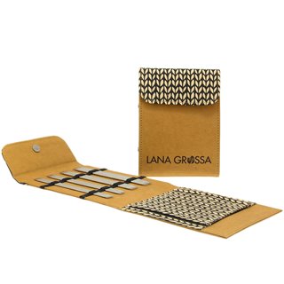 Lana Grossa  Strumpfstricknadel-Set Edelstahl 15cm (Braun)