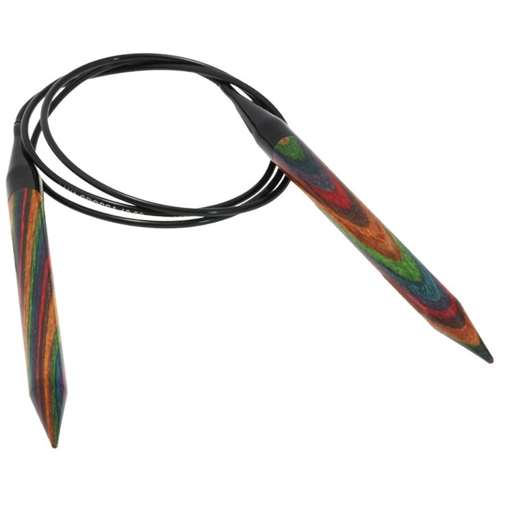 Lana Grossa Rundstricknadel Design-Holz Multicolor St. 10,0/100cm