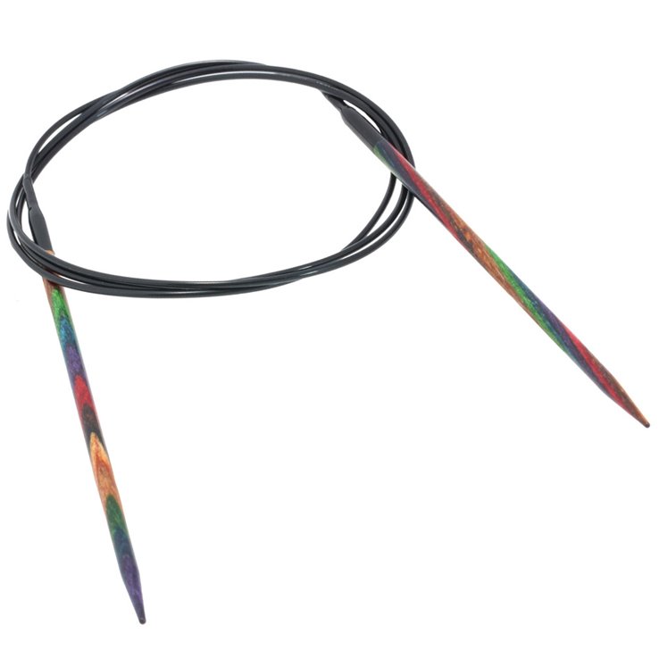 Lana Grossa Rundstricknadel Design-Holz Multicolor St. 3,25/100cm
