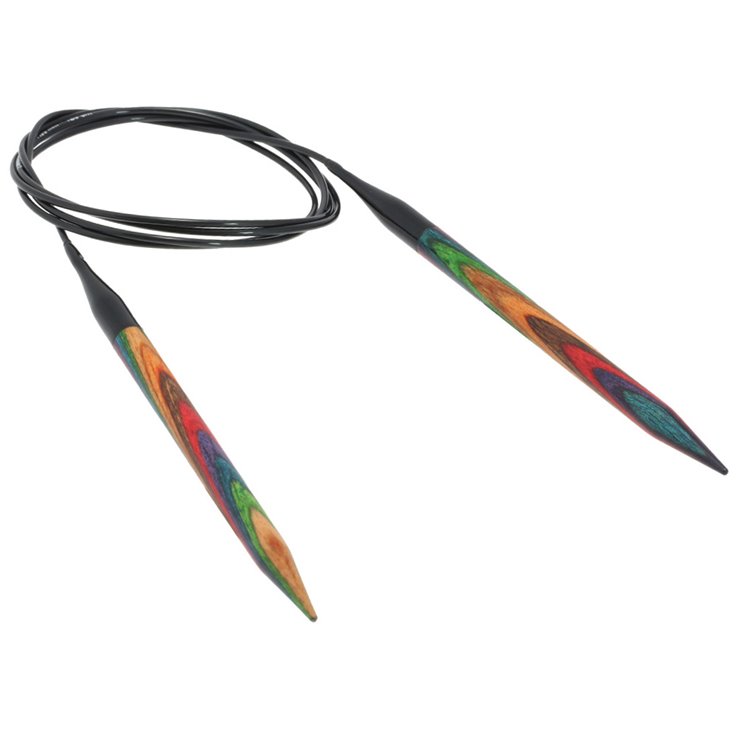 Lana Grossa Rundstricknadel Design-Holz Multicolor St, 8,0/120cm