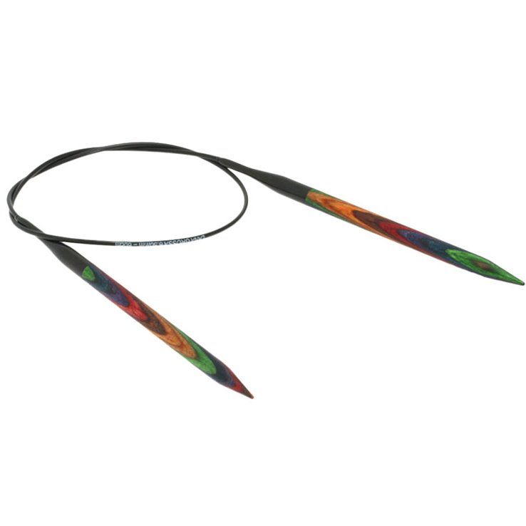 Lana Grossa Rundstricknadel Design-Holz Multicolor St. 6,5/ 60cm